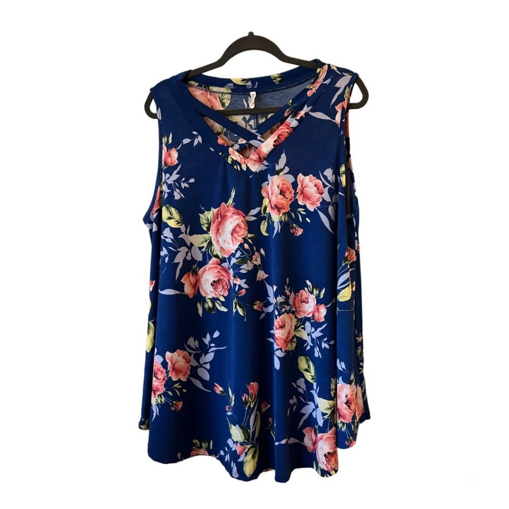 Floral Criss Cross Tank